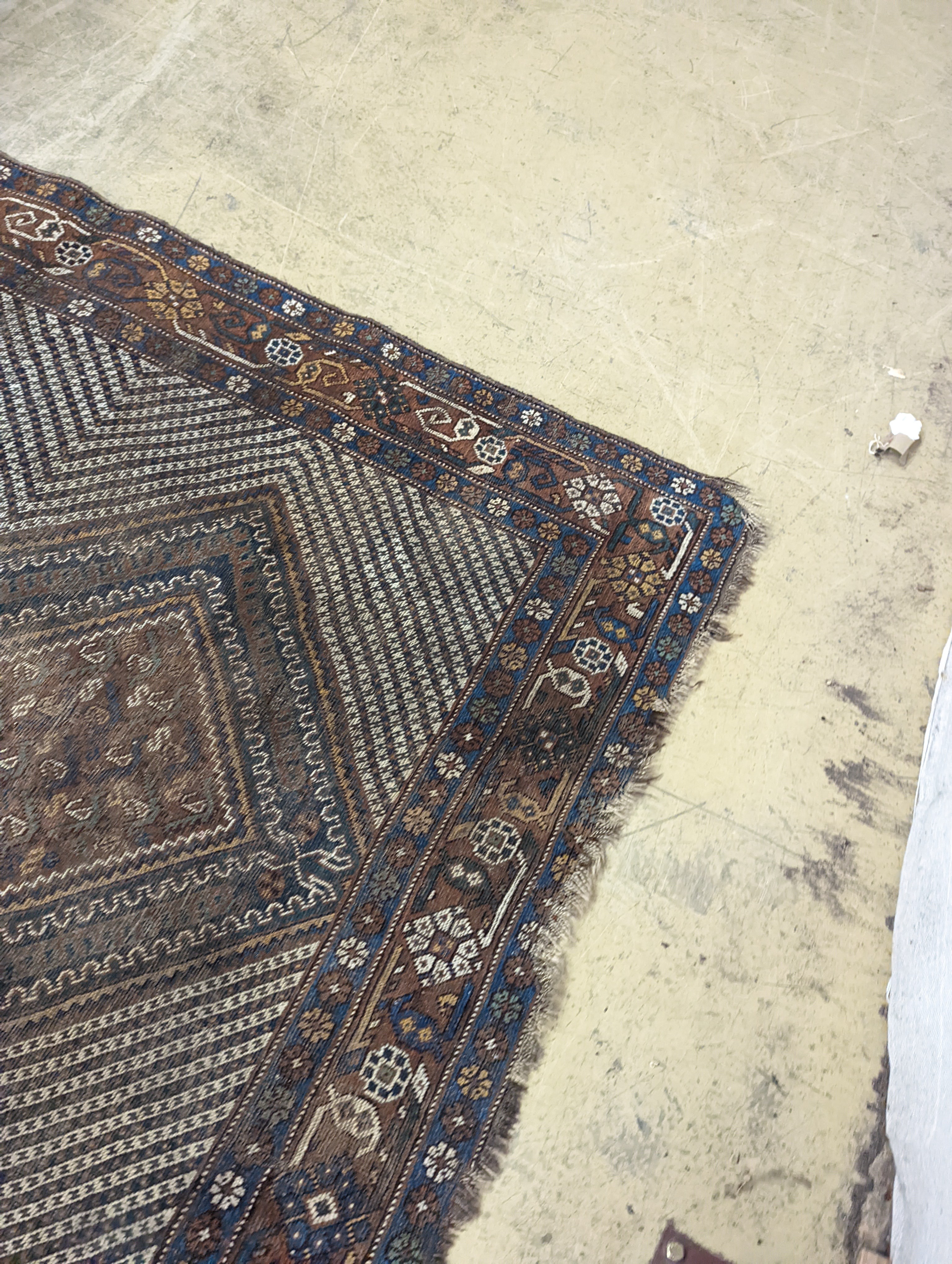 Two antique Caucasian rugs, larger 200 x 135cm